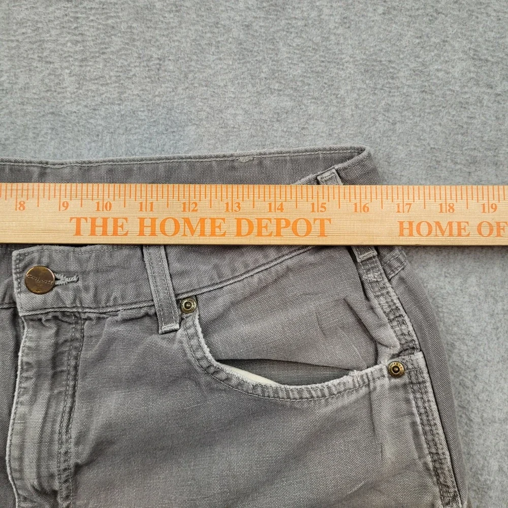 Carhartt B159 CHR Canvas Carpenter Pants Mens 36x32‎ Grey Loose Fit Workwear